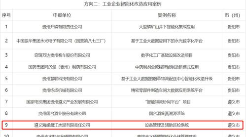 遵義海螺設備管理及輔助巡檢系統(tǒng) 貴州省工業(yè)企業(yè)智能化改造的應用典范